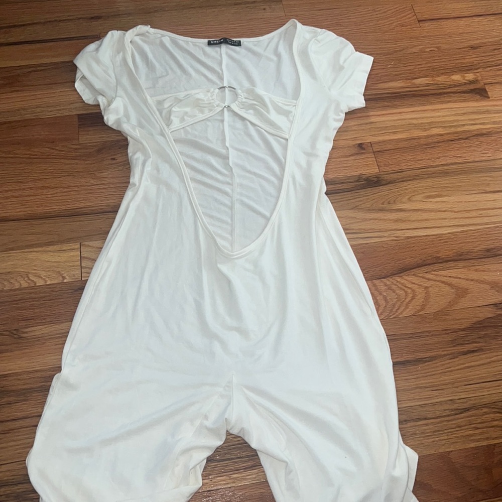 COPY - White open front romper